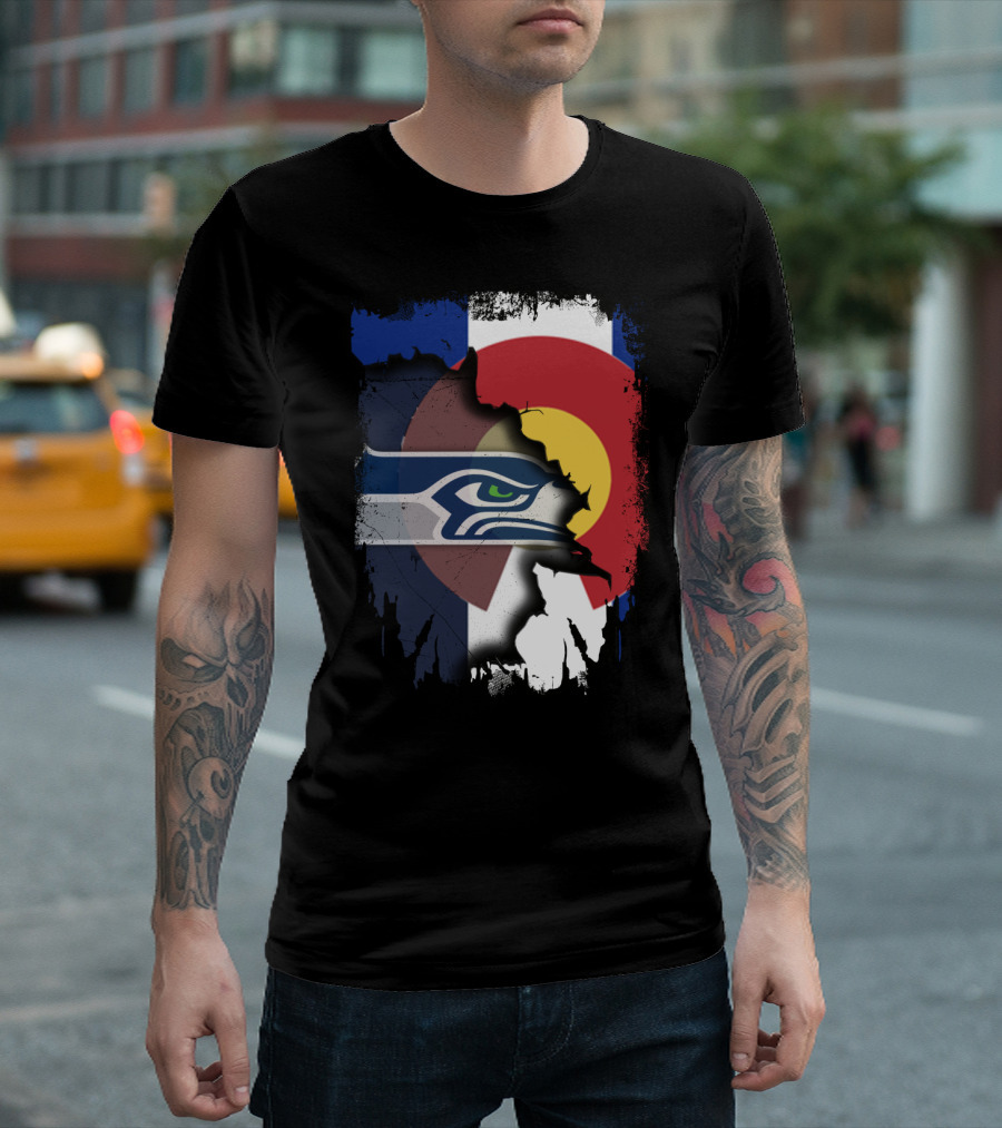 Together Colorado Seahawks Flag Fusion T-Shirt