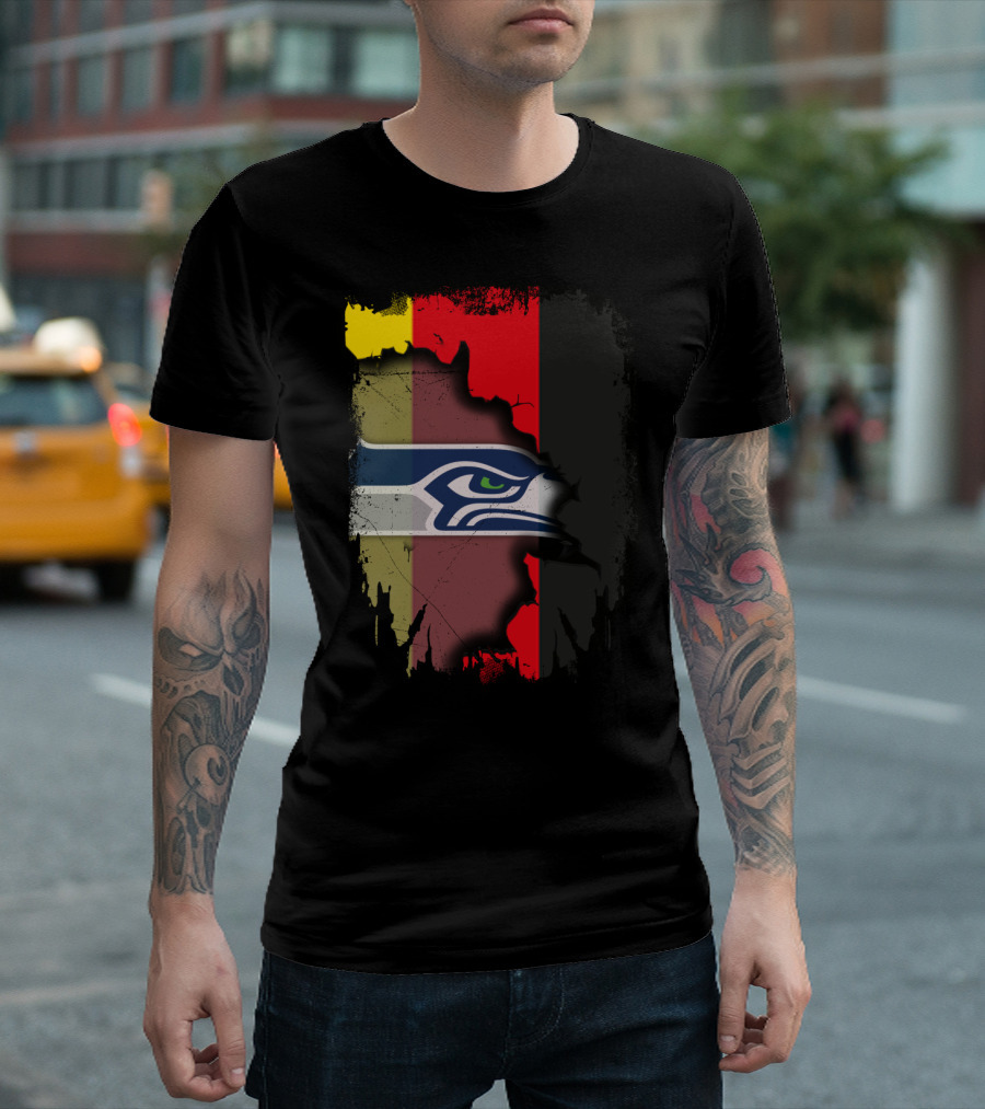 Germany Flag Seahawks Fusion T-Shirt