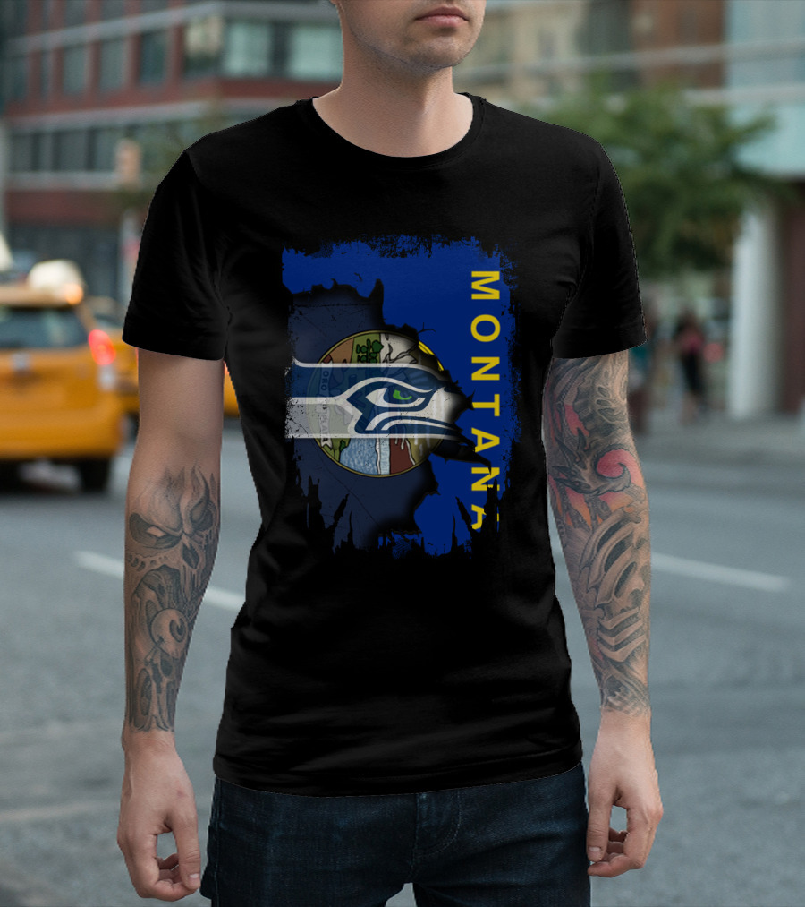 Montana Seahawks Flag T-Shirt