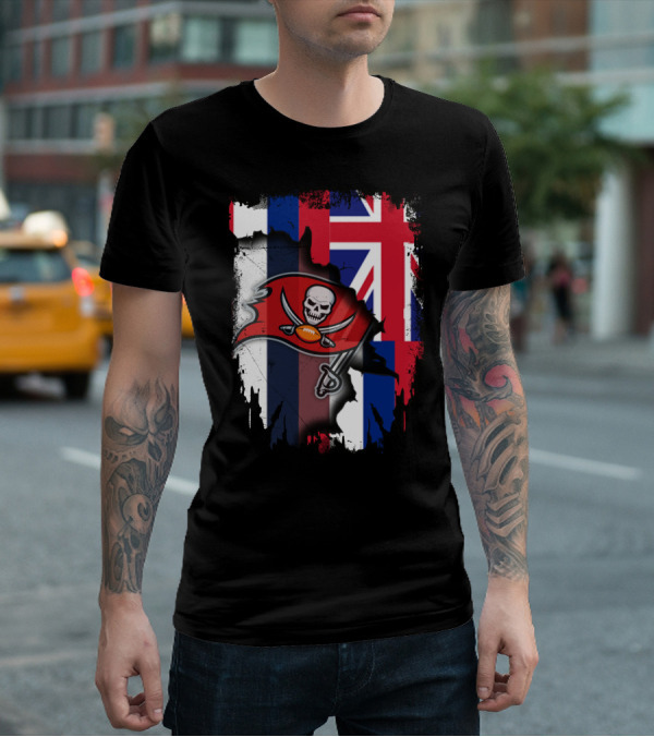 Together Hawaii With Buccaneers Flag Fusion T-Shirt