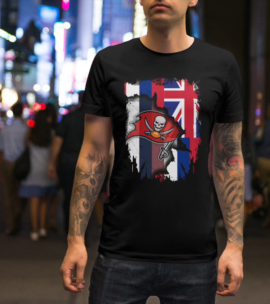 Together Hawaii With Buccaneers Flag Fusion T-Shirt