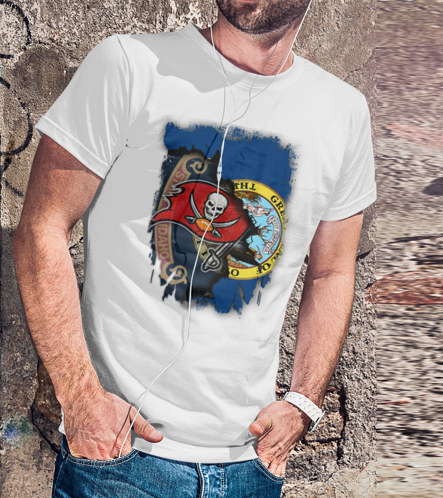 Idaho State Meets Buccaneers Flag Fusion T-Shirt