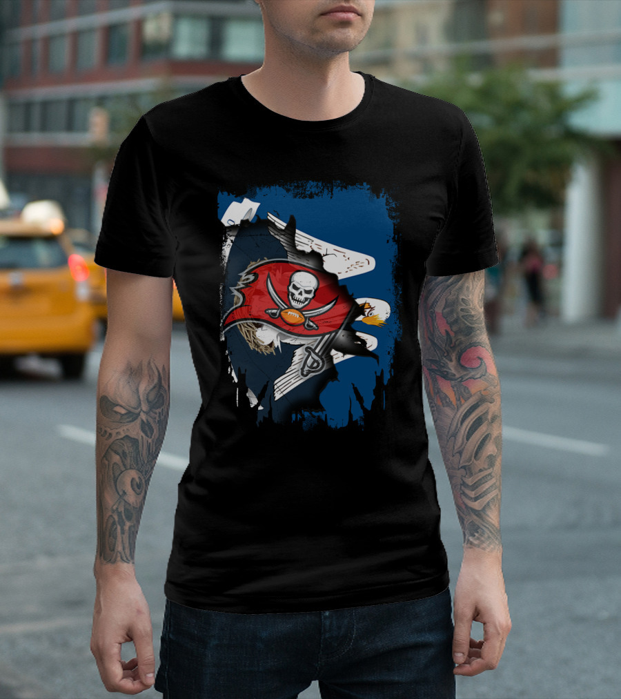 Together Louisiana With Buccaneers Eagle Football Fusion T-Shirt