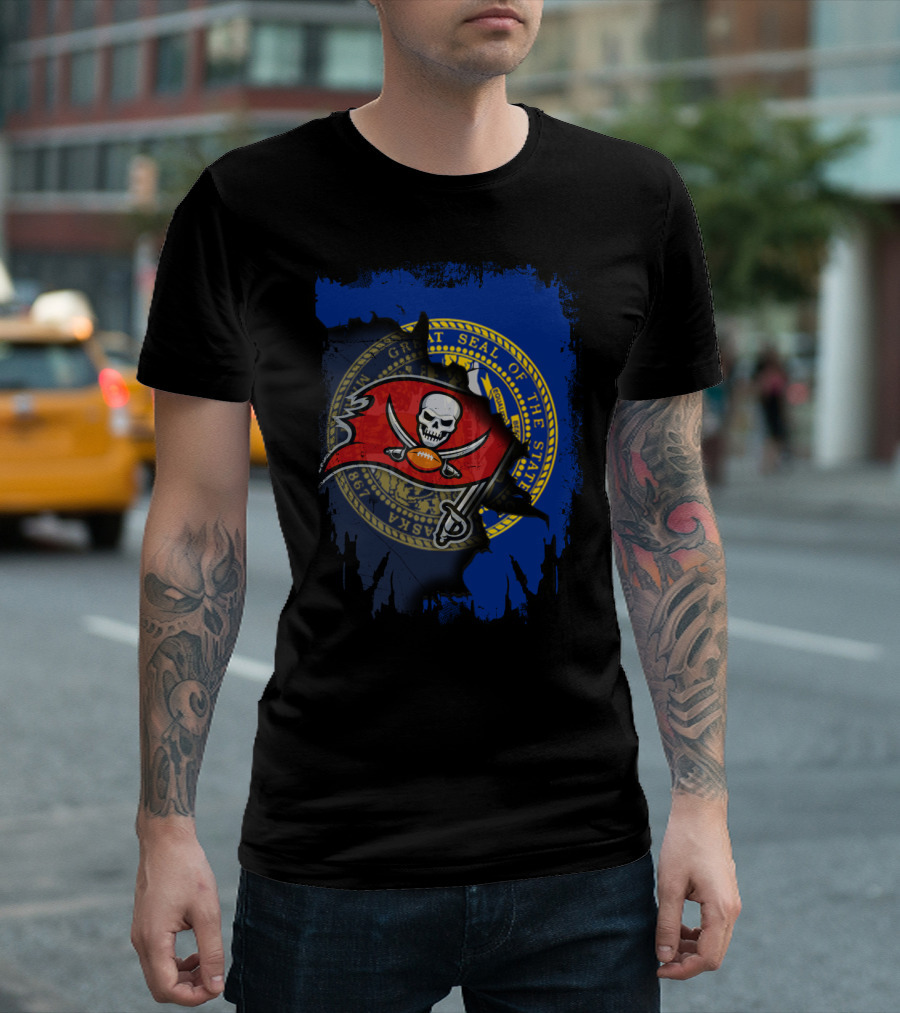 Together Nebraska State Seal with Buccaneers Football T-Shirt