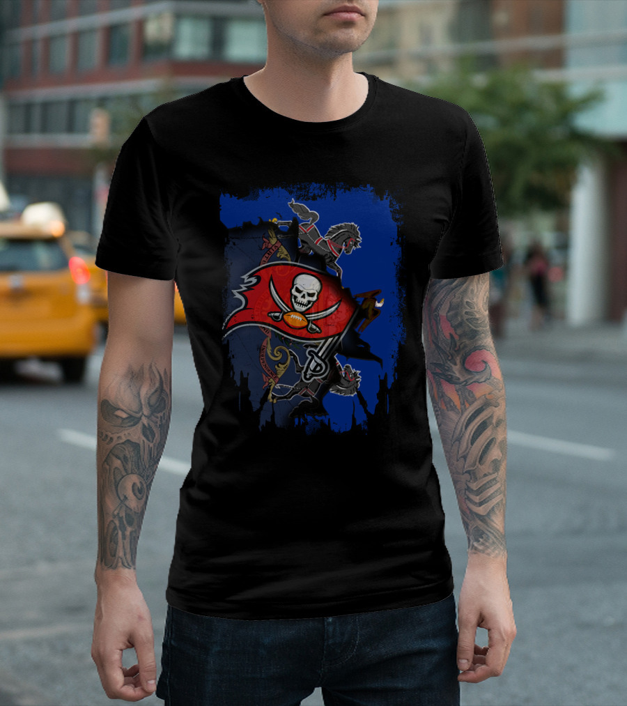 Pennsylvania Pride With Buccaneers Legacy And Heraldic Lions T-Shirt