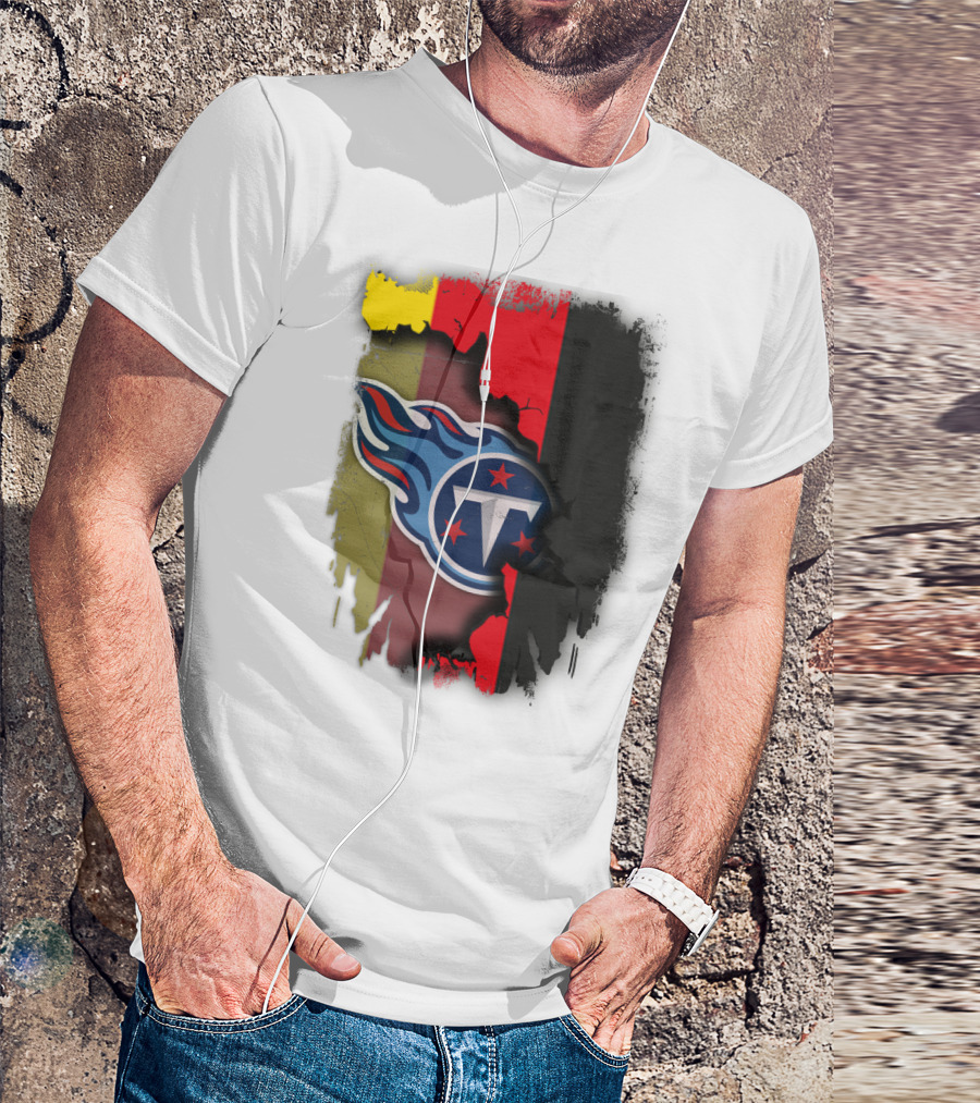 Germany United With Tennessee Titans Logo Fusion T-Shirt