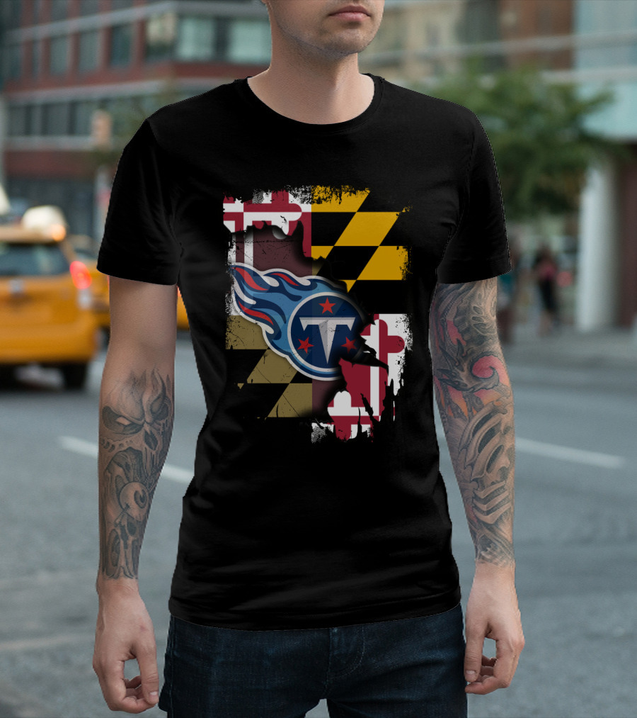 Maryland Flag and Titans Logo United T-Shirt