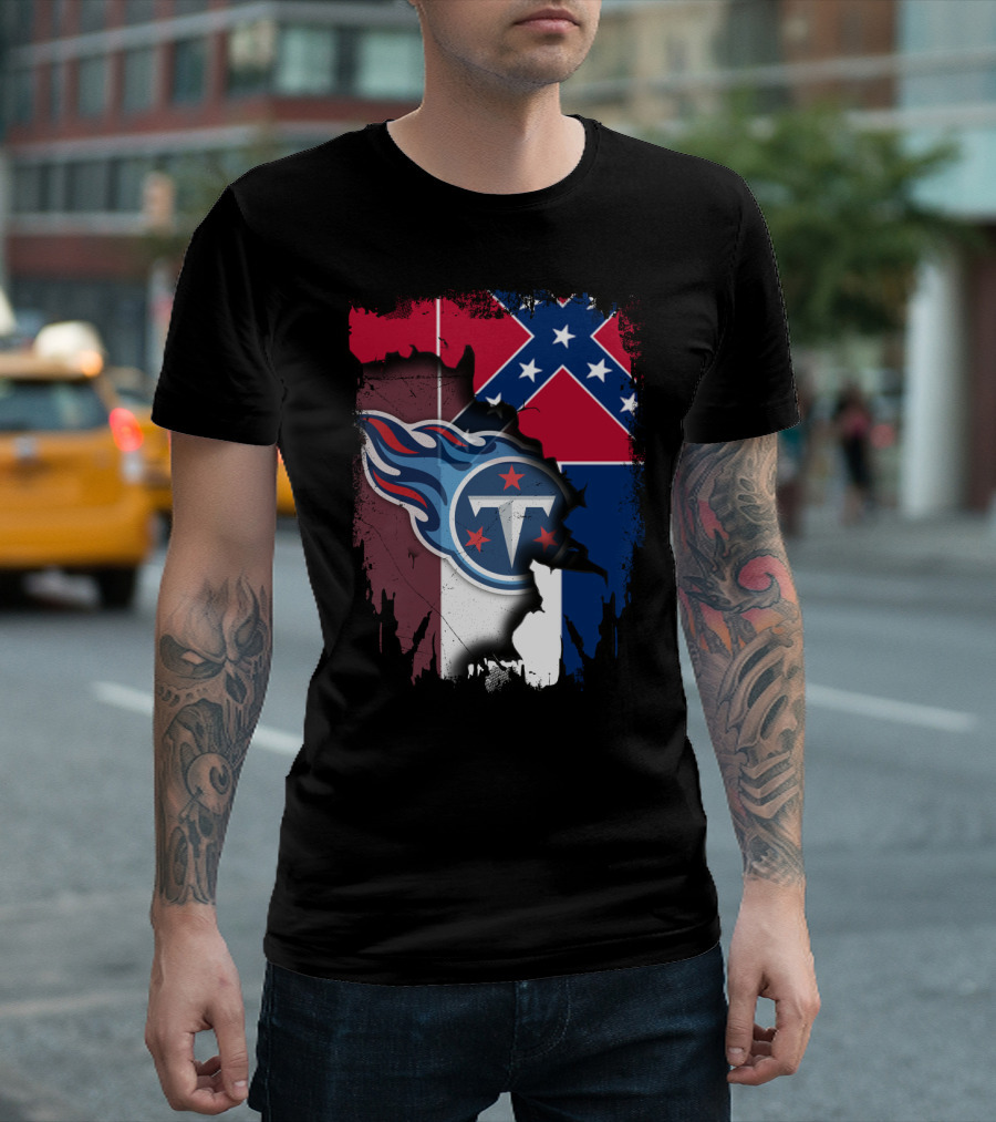 Mississippi State Pride With Titans NFL Team T-Shirt
