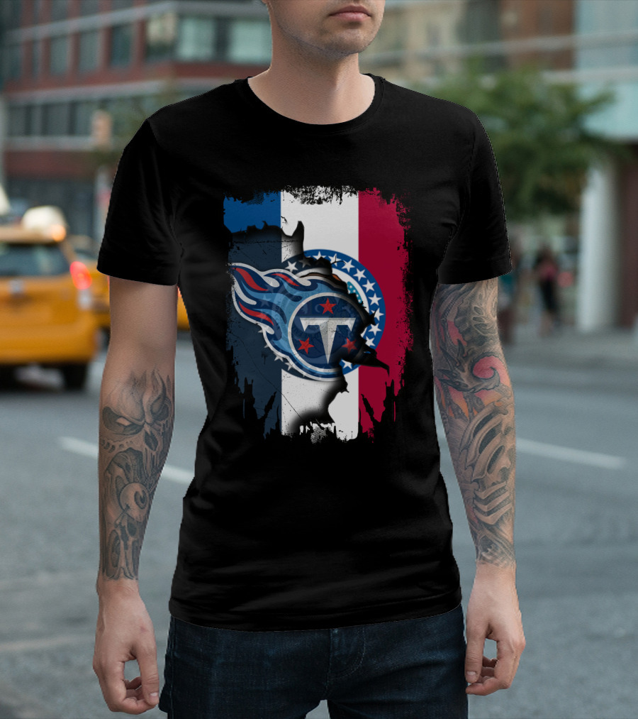 Missouri Pride Meets Titans Icon On Flag Background T-Shirt