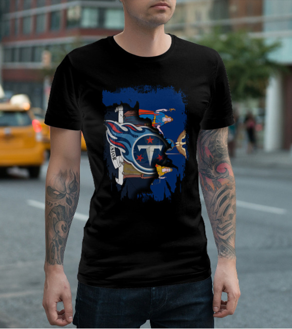 Excelsior Together New York Titans Flame Logo Crest T-Shirt