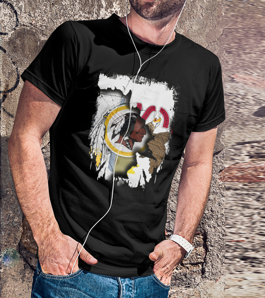 Illinois And Redskins Emblem Together With National And Sovereignty T-Shirt