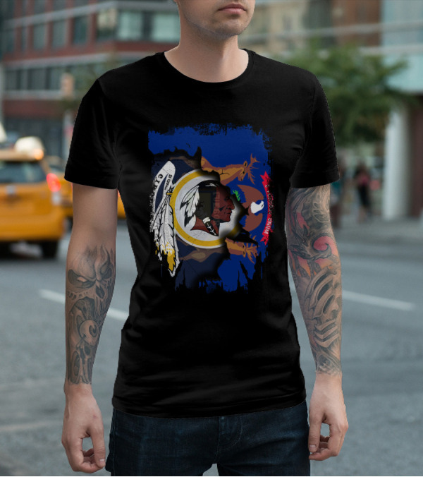 Michigan Unity With Historic Redskins Symbol T-Shirt