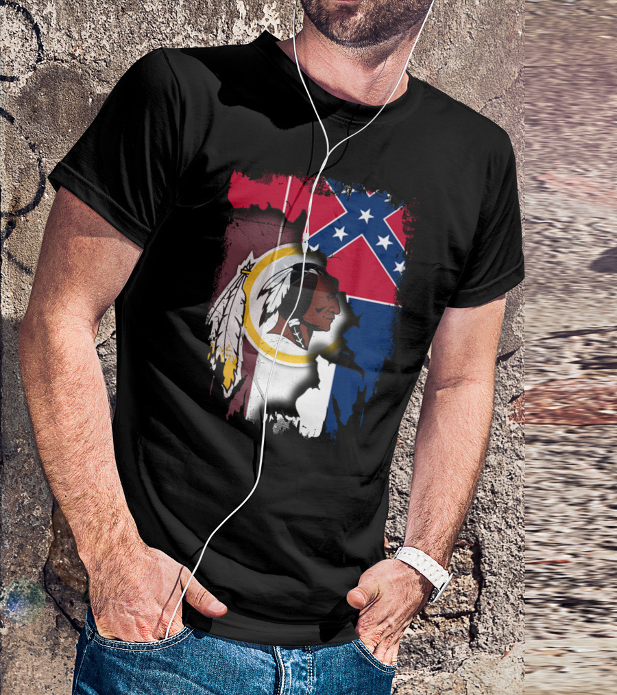 Together Mississippi Redskins Flag Fusion T-Shirt