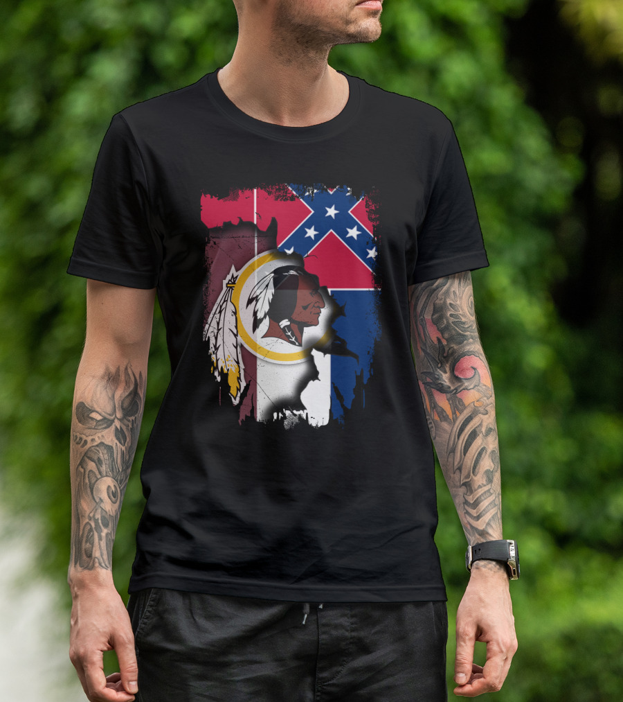 Together Mississippi Redskins Flag Fusion T-Shirt