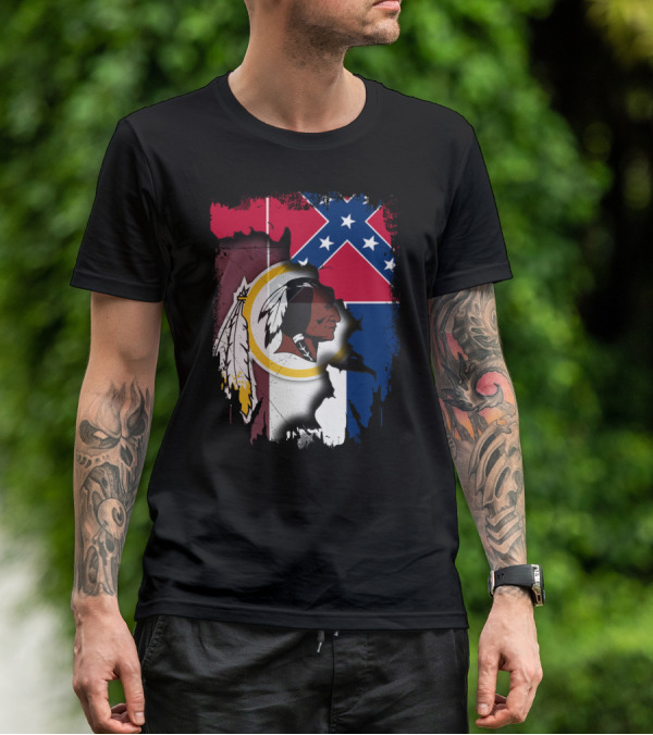 Together Mississippi Redskins Flag Fusion T-Shirt