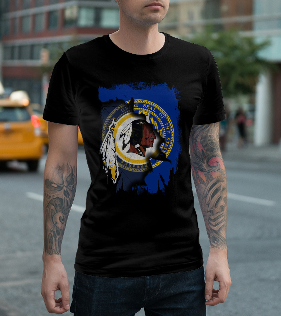 Great Seal Of Nebraska With Redskins T-Shirt
