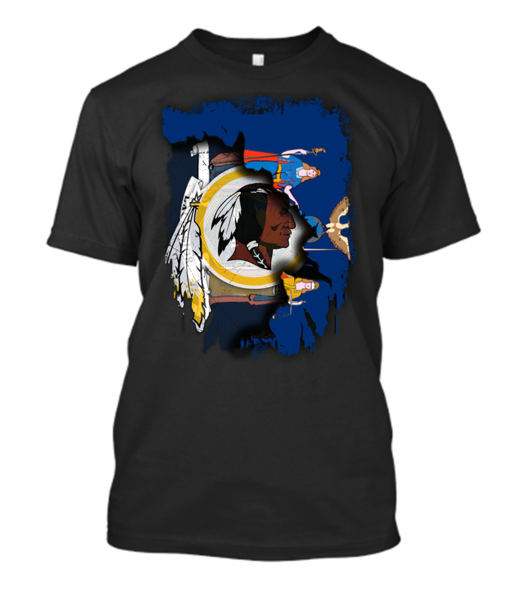 Together New York With Redskins Football And Comics Crossover T-Shirt