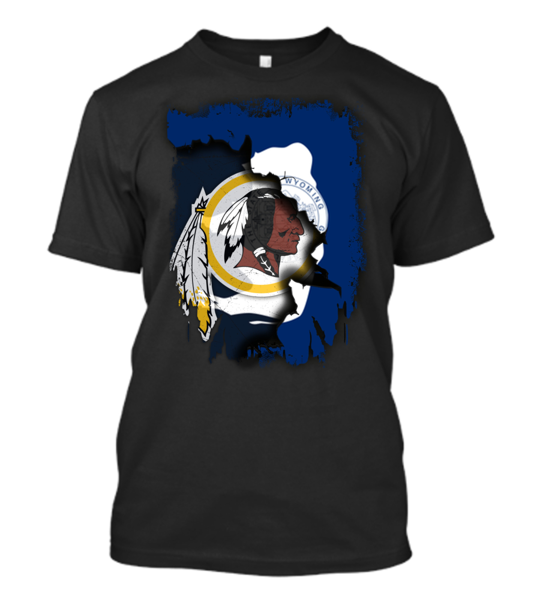 Wyoming State Pride With Redskins T-Shirt