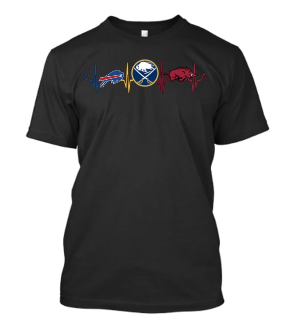 Love Buffalo Bills Buffalo Sabres Arkansas Razorbacks T-Shirt