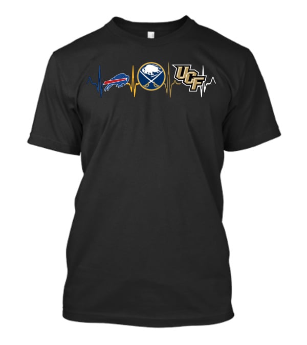 Buffalo Bills Buffalo Sabres Ucf Heartbeat T-Shirt