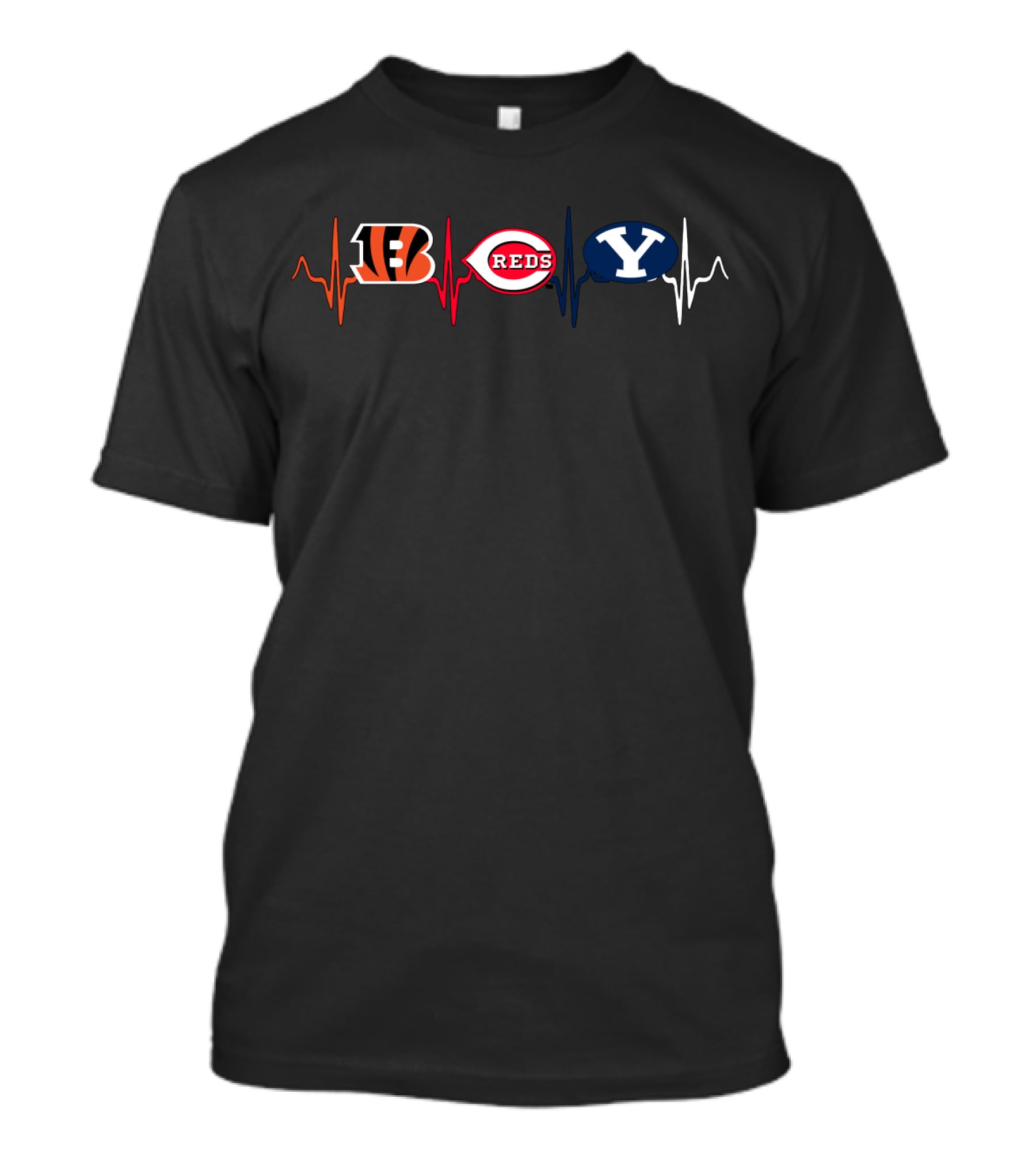 Bengals Reds Bc Fan Heartbeat Combo T-Shirt