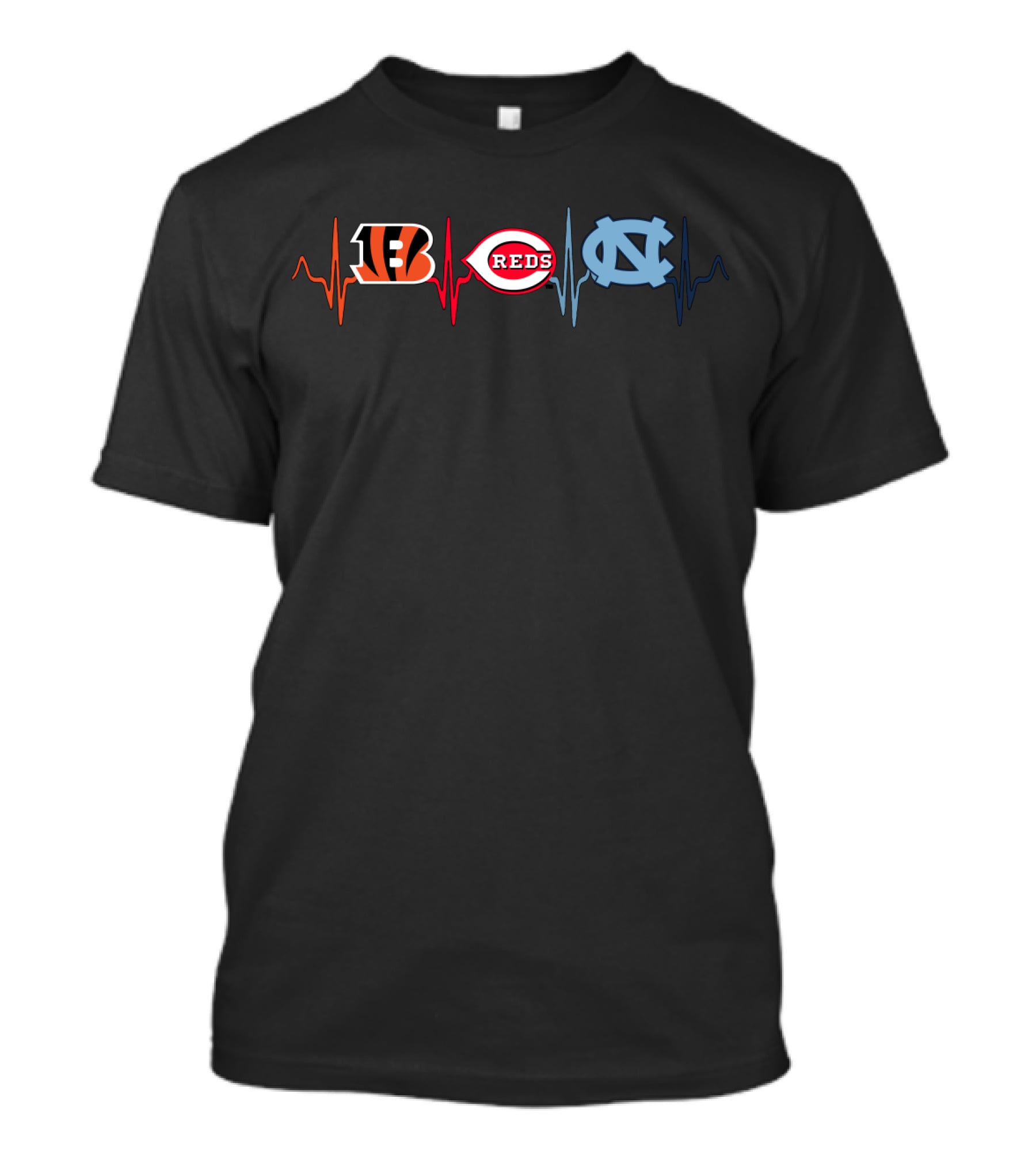 Bengals Reds Unc Heartbeat T-Shirt