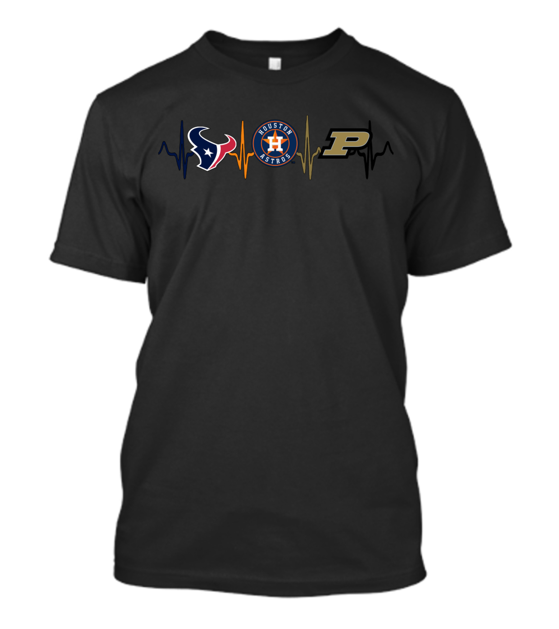 Texans Houston Astros Purdue Heartbeat T-Shirt