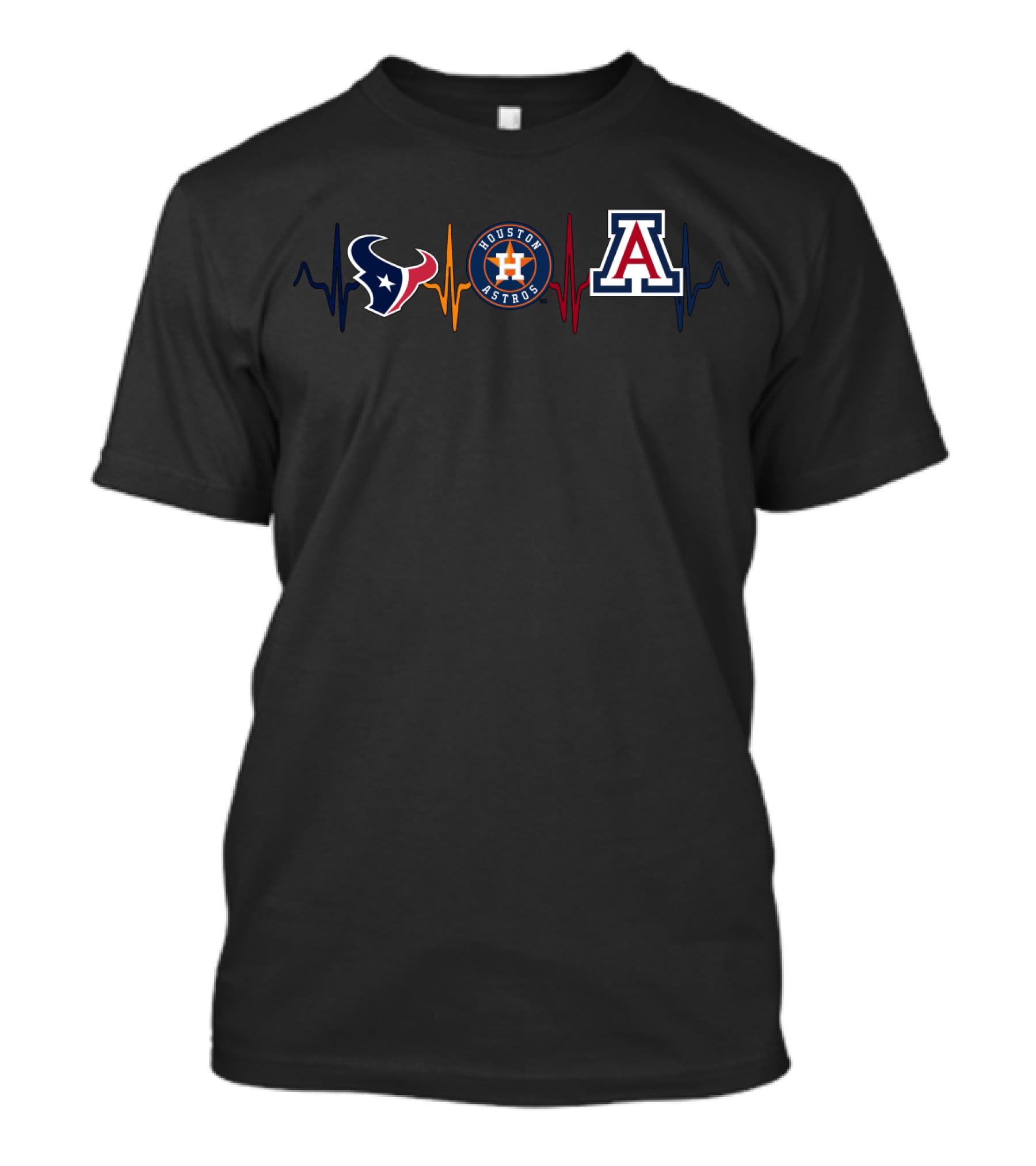 Texans Astros Wildcats Heartbeat T-Shirt