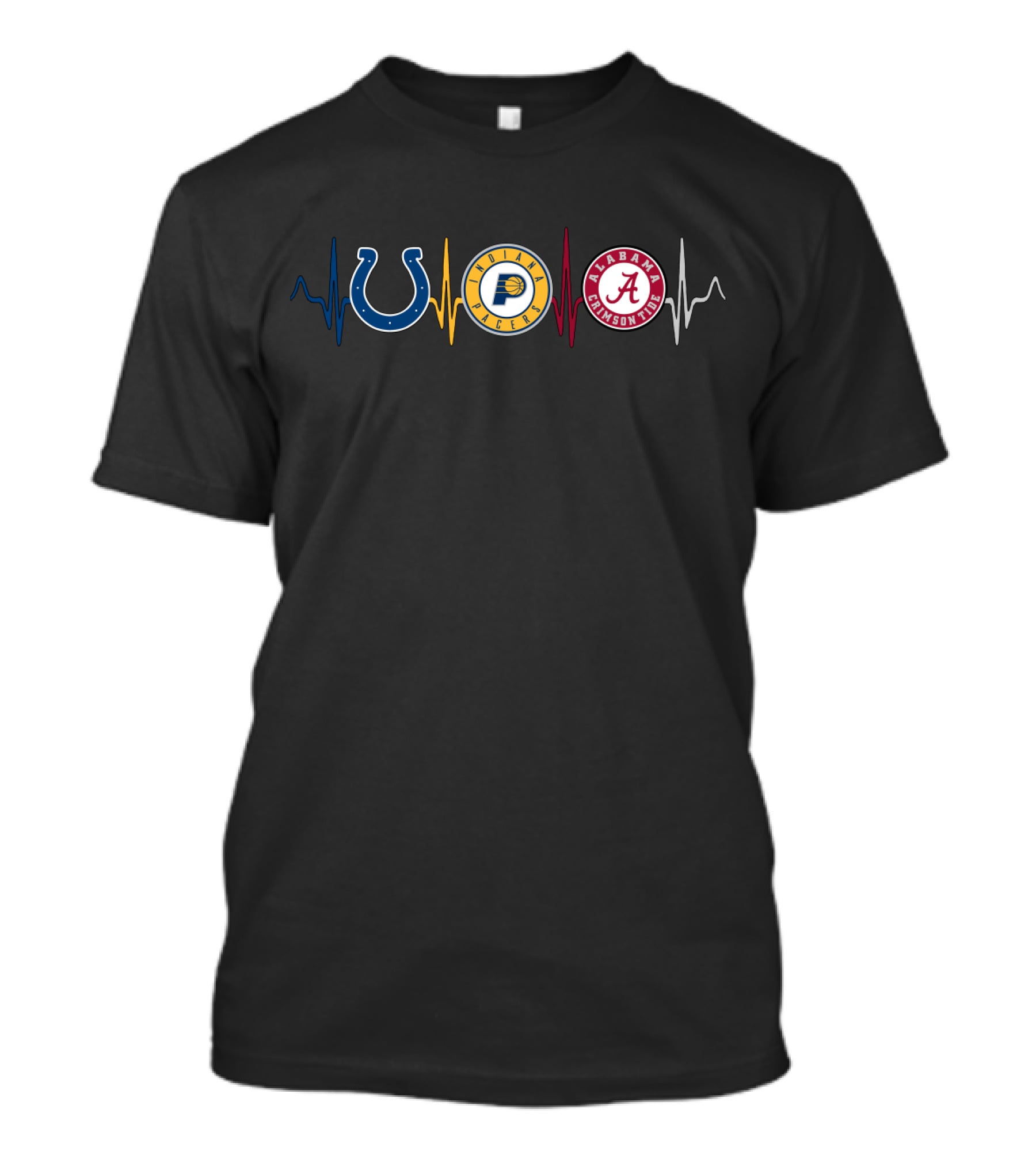 Love Indianapolis Colts Pacers Alabama Crimson Tide Fan Trio T-Shirt