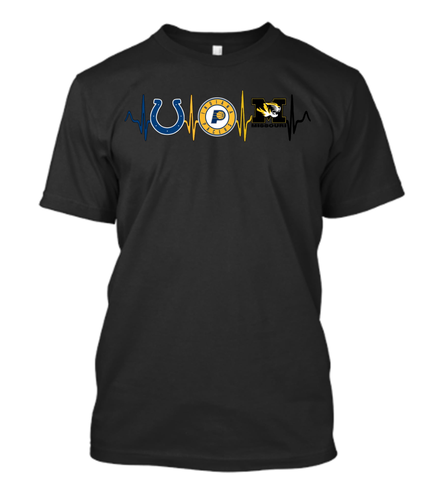Love Colts Pacers Missouri Tigers T-Shirt