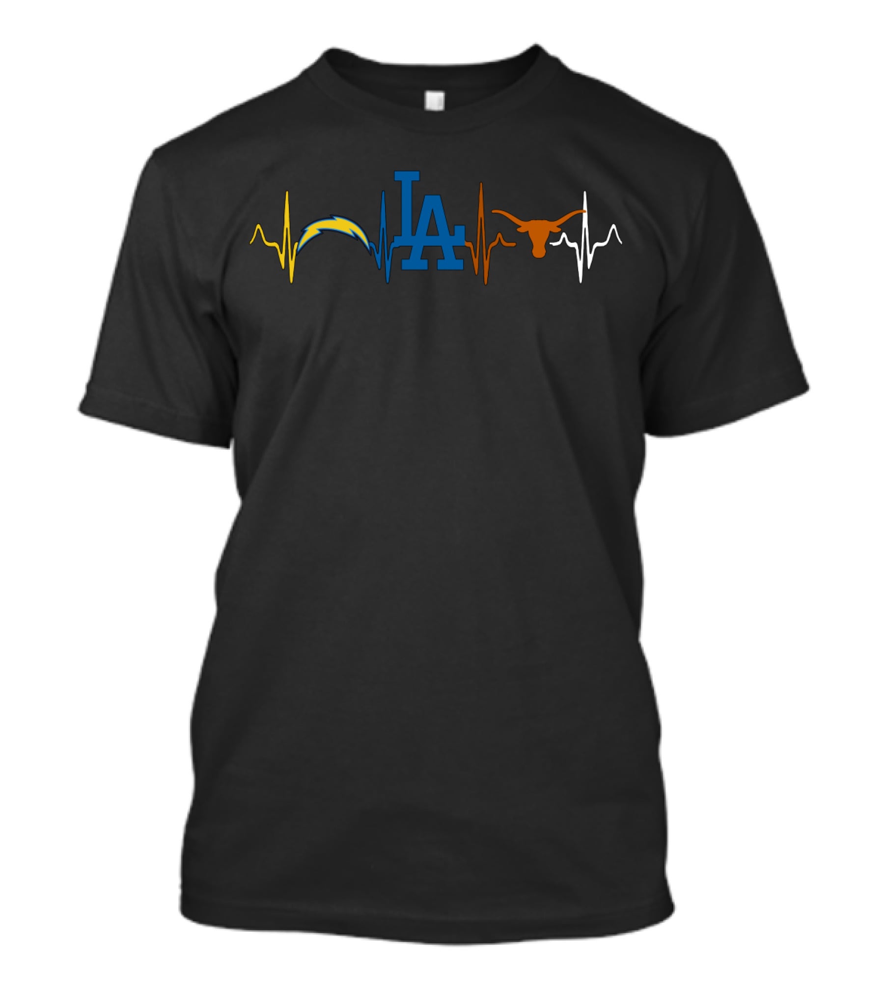 Love Chargers Dodgers La With Longhorns T-Shirt