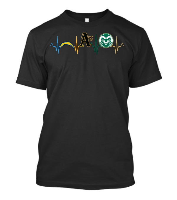 Love Chargers Athletics Rams Csu Heartbeat T-Shirt