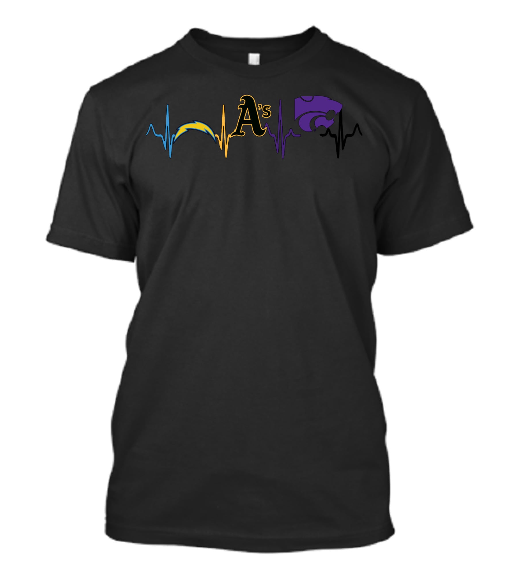 Chargers Athletics Wildcats Heartbeat T-Shirt