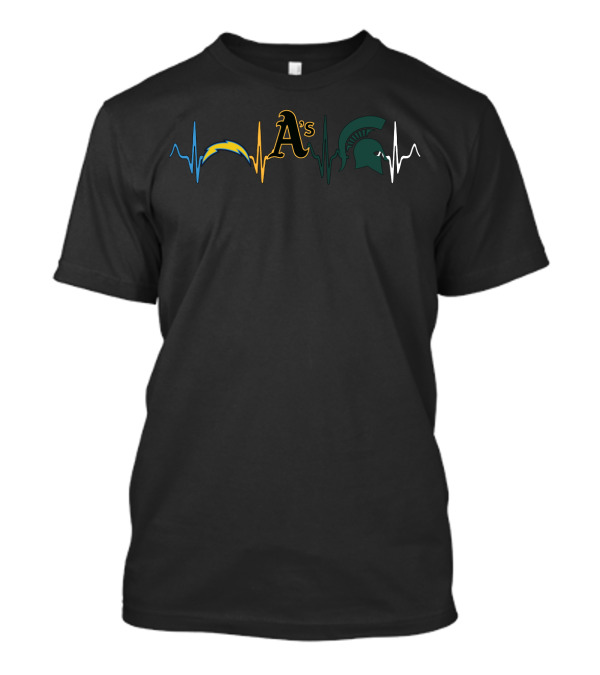 Love Chargers A's Spartans With Mss T-Shirt