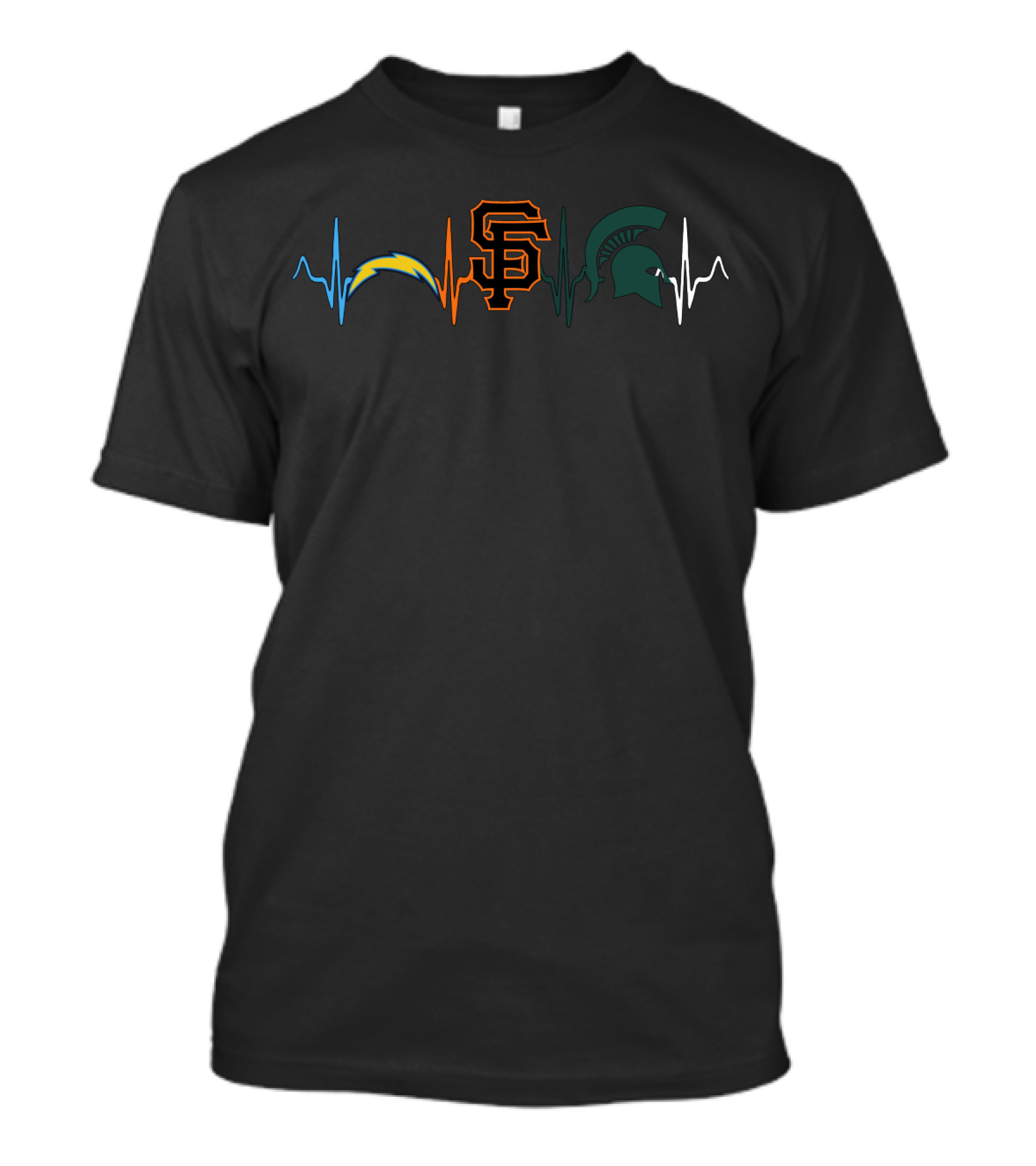 Love Chargers Giants Spartans Mss T-Shirt