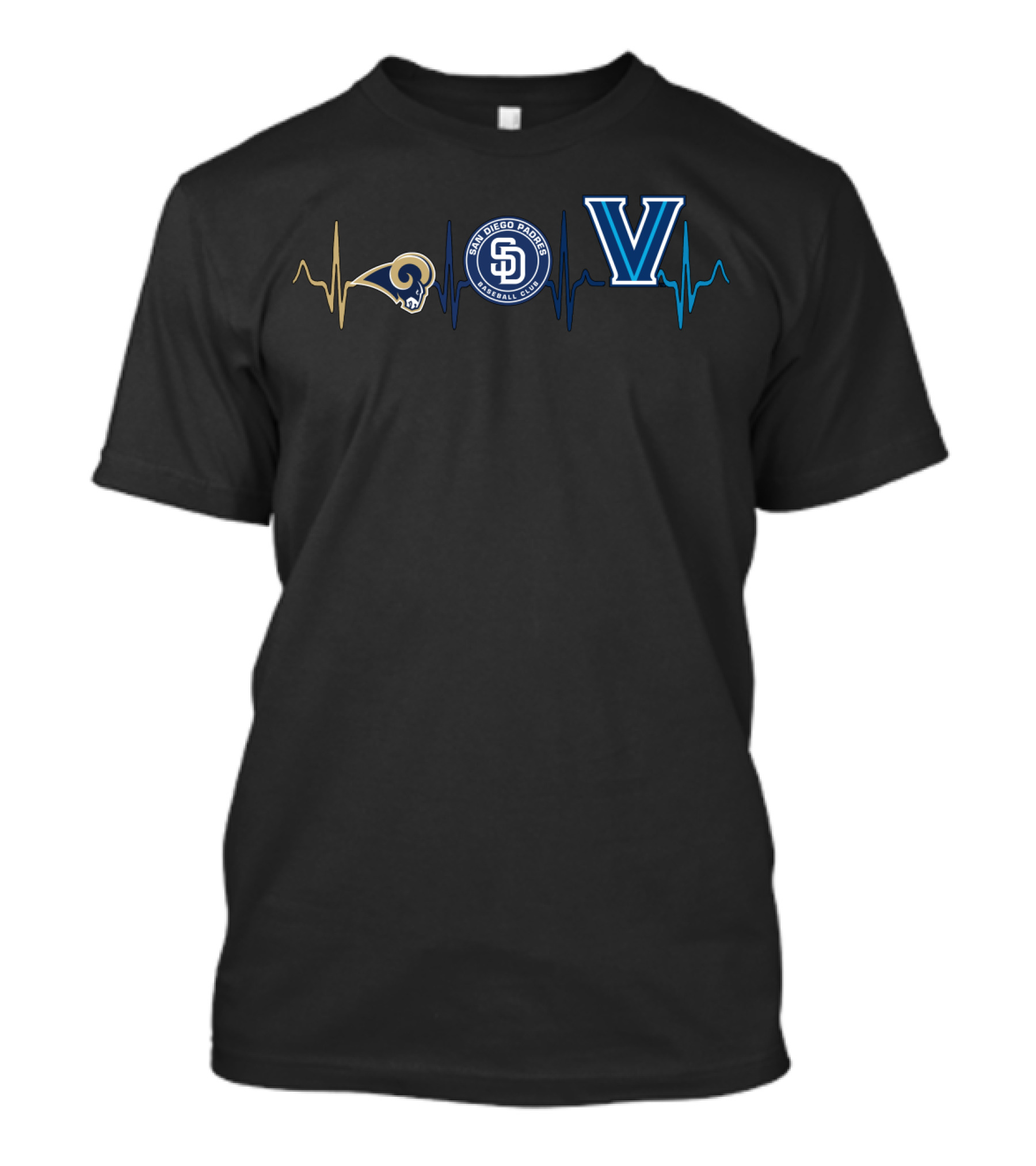 Love Rams San Diego Padres Villanova Icons T-Shirt