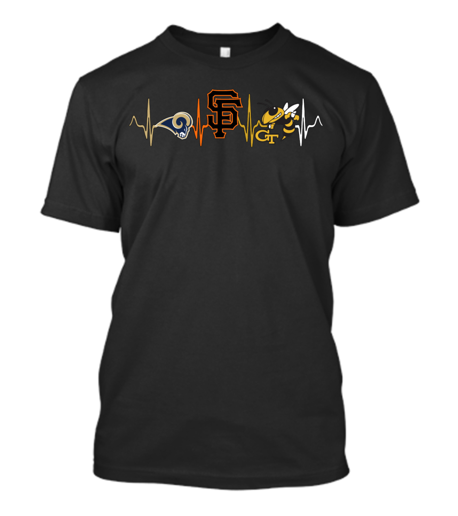 Love Rams Giants Georgia Tech Gyj Icons T-Shirt