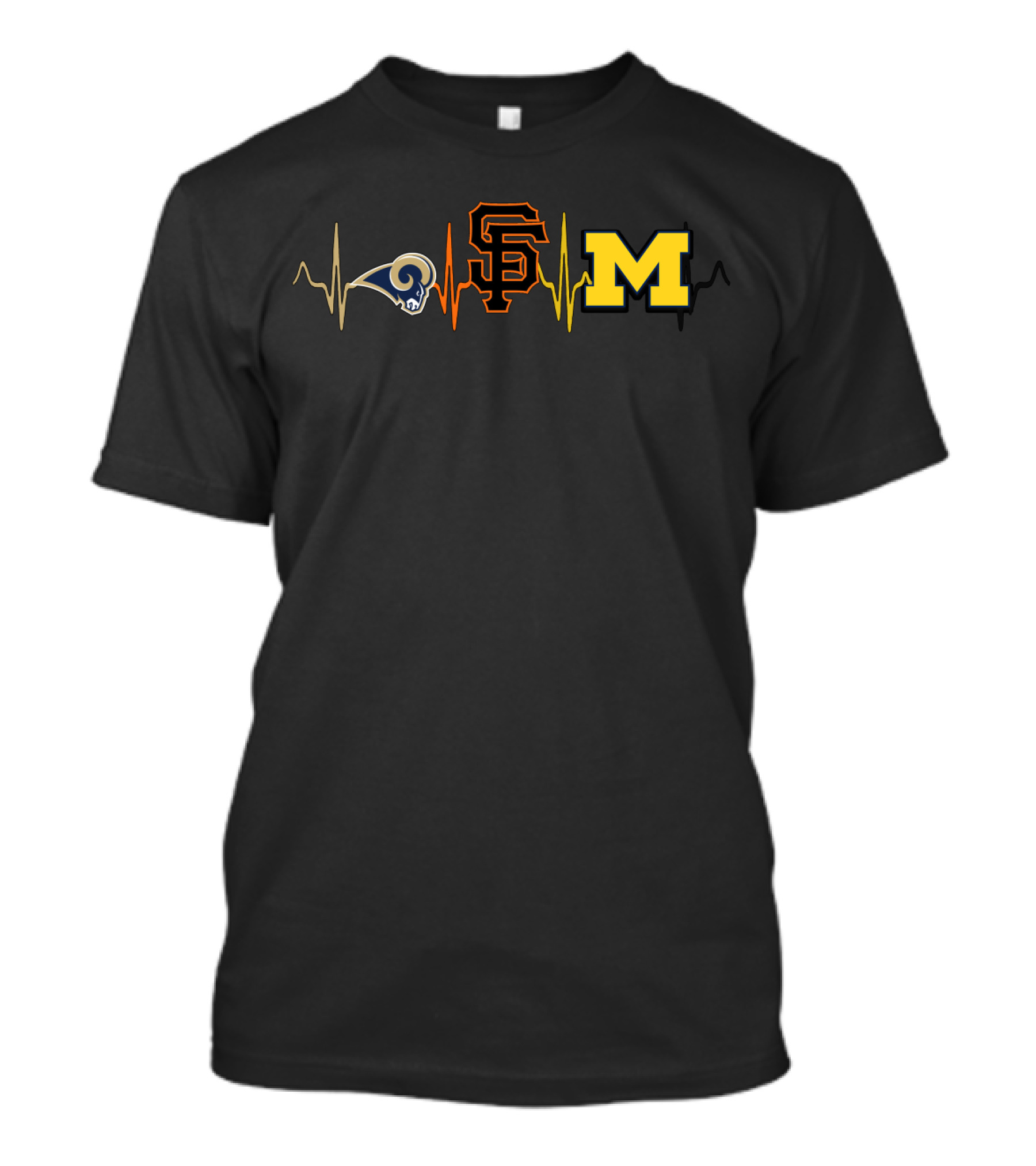 Love Rams San Francisco Giants Michigan Wolverines Mw T-Shirt