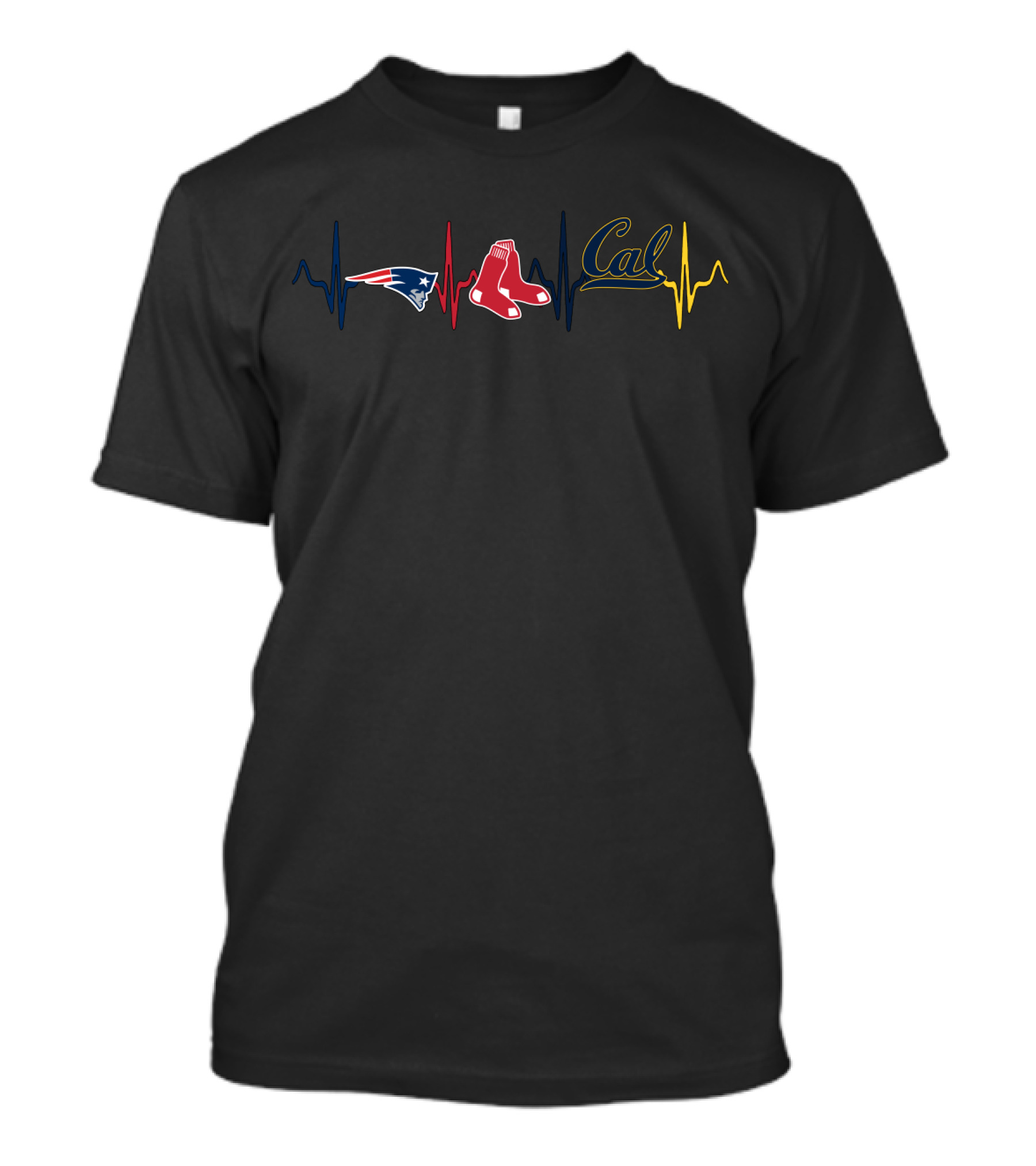 Love Patriots Red Sox Cal Heartbeat Cgb T-Shirt