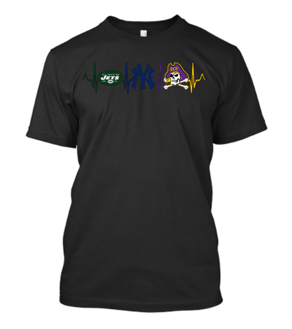 Jets Yankees Ecu Heartbeat T-Shirt