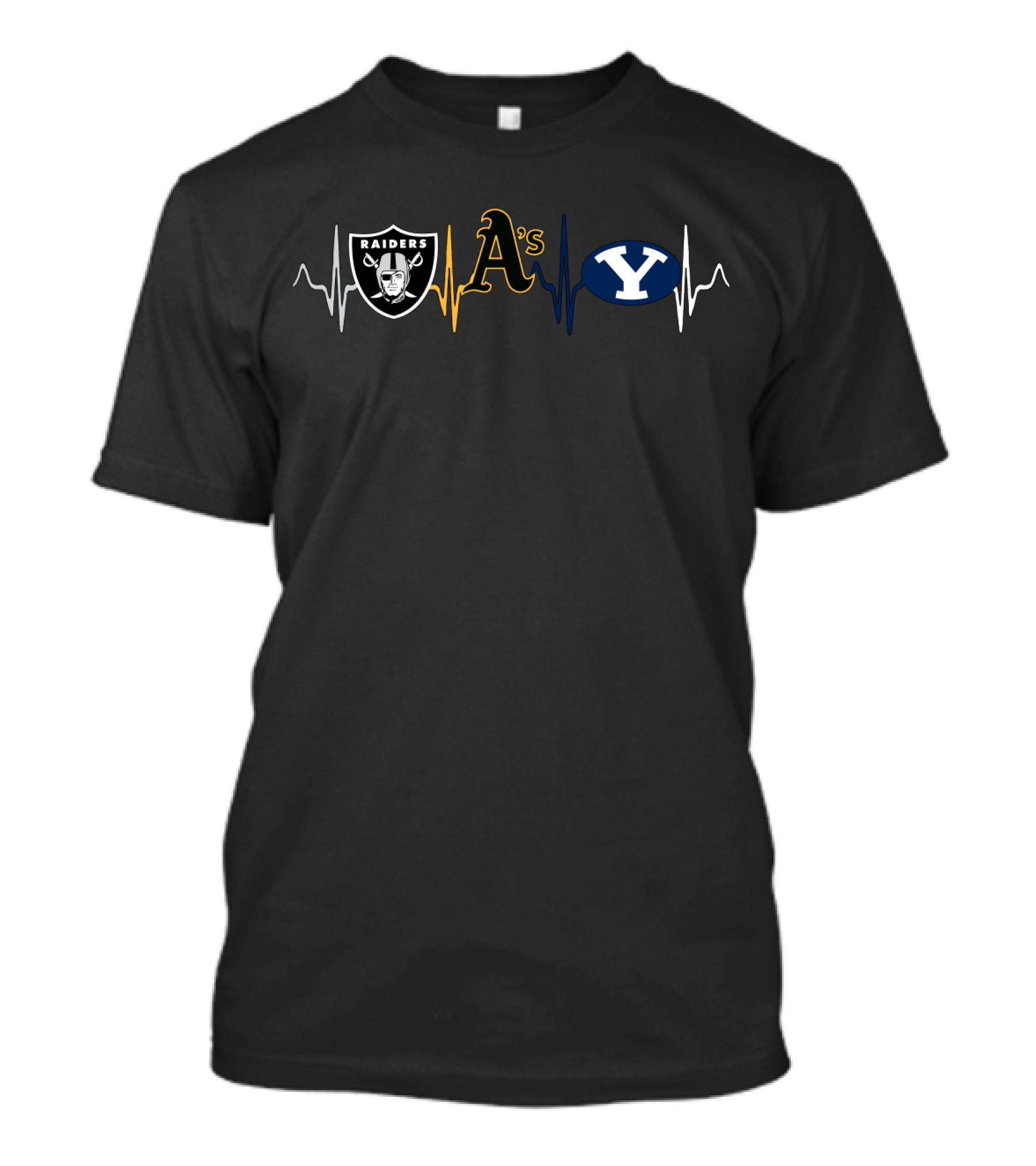 Raiders Athletics Byu Heartbeat Passion T-Shirt