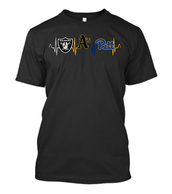 Raiders Athletics Pittsburgh Heartbeat Raiders A's Pitt T-Shirt