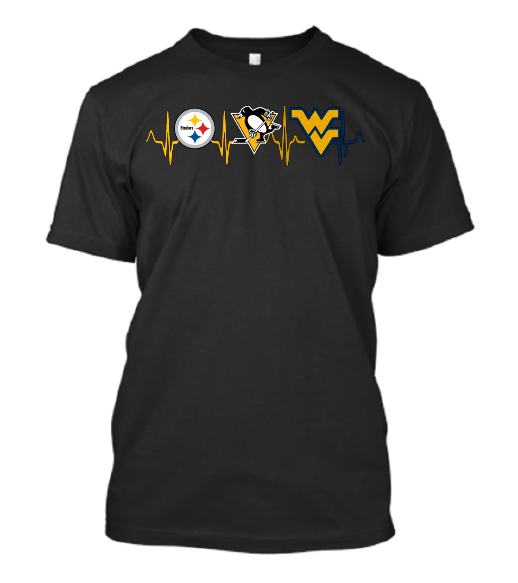 Steelers Penguins Wvm Heartbeat T-Shirt