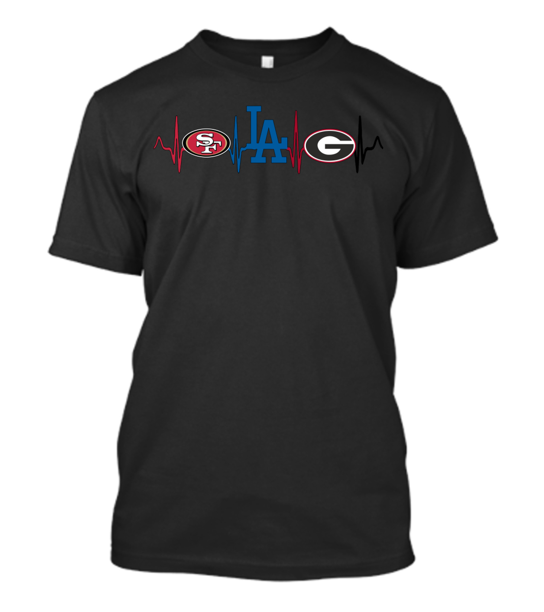 Love 49ers Dodgers Gb Pulse T-Shirt