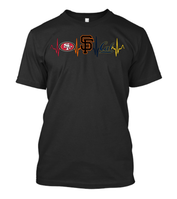 Love 49ers Giants Cal Heartbeat Cgb T-Shirt