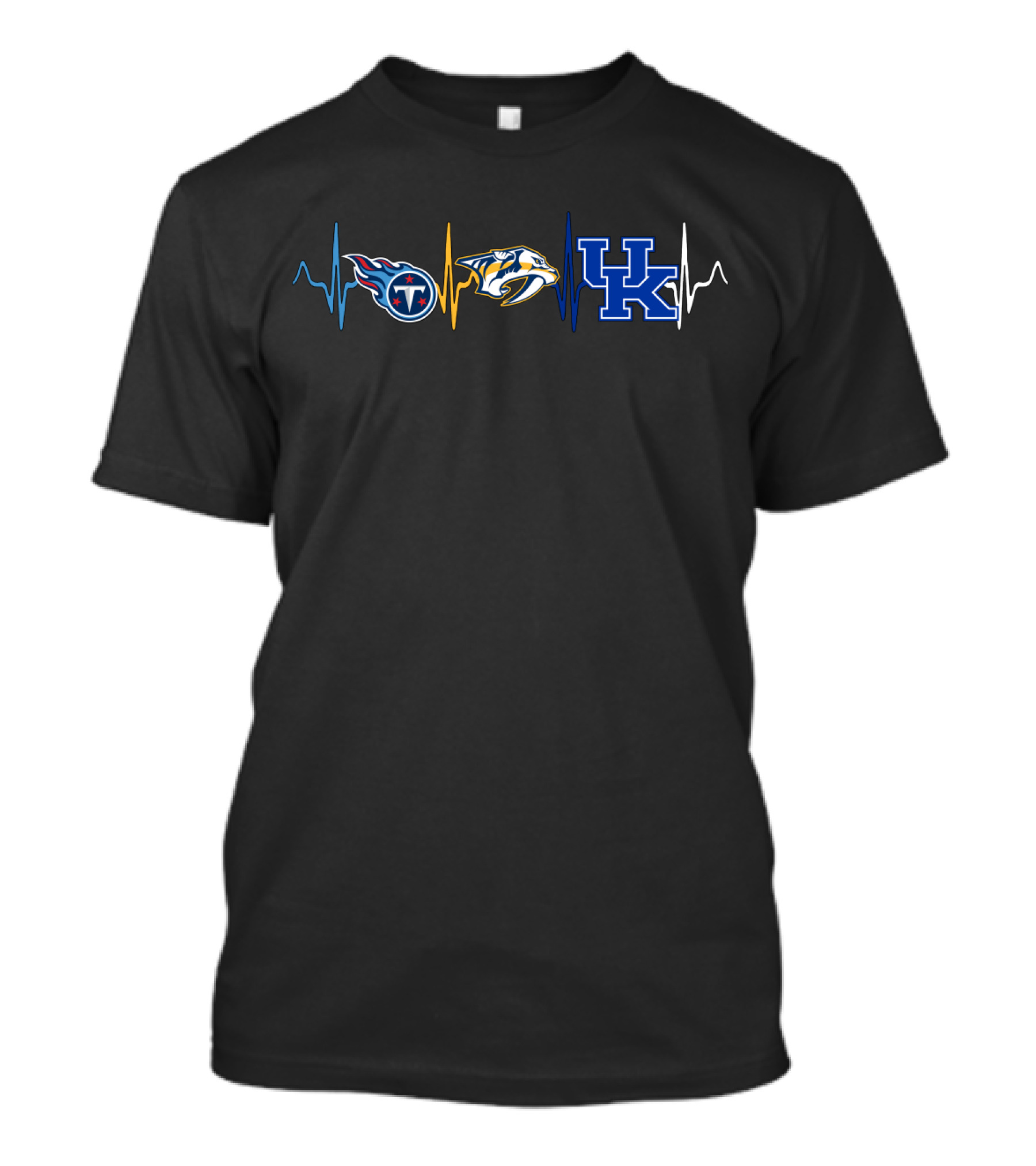 Titans Predators Kentucky Wildcats Heartbeat T-Shirt