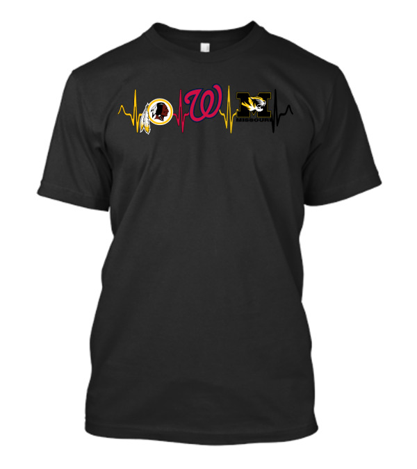 Love Redskins Nationals Missouri Tigers Fans T-Shirt