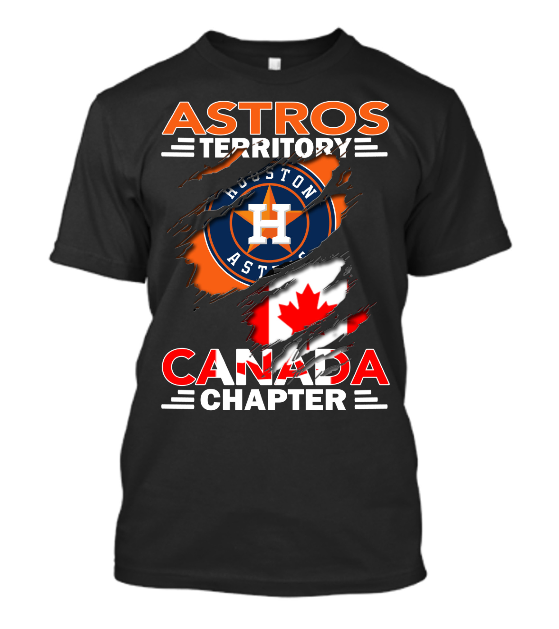 Houston Astros Territory Canada Chapter Flag T-Shirt
