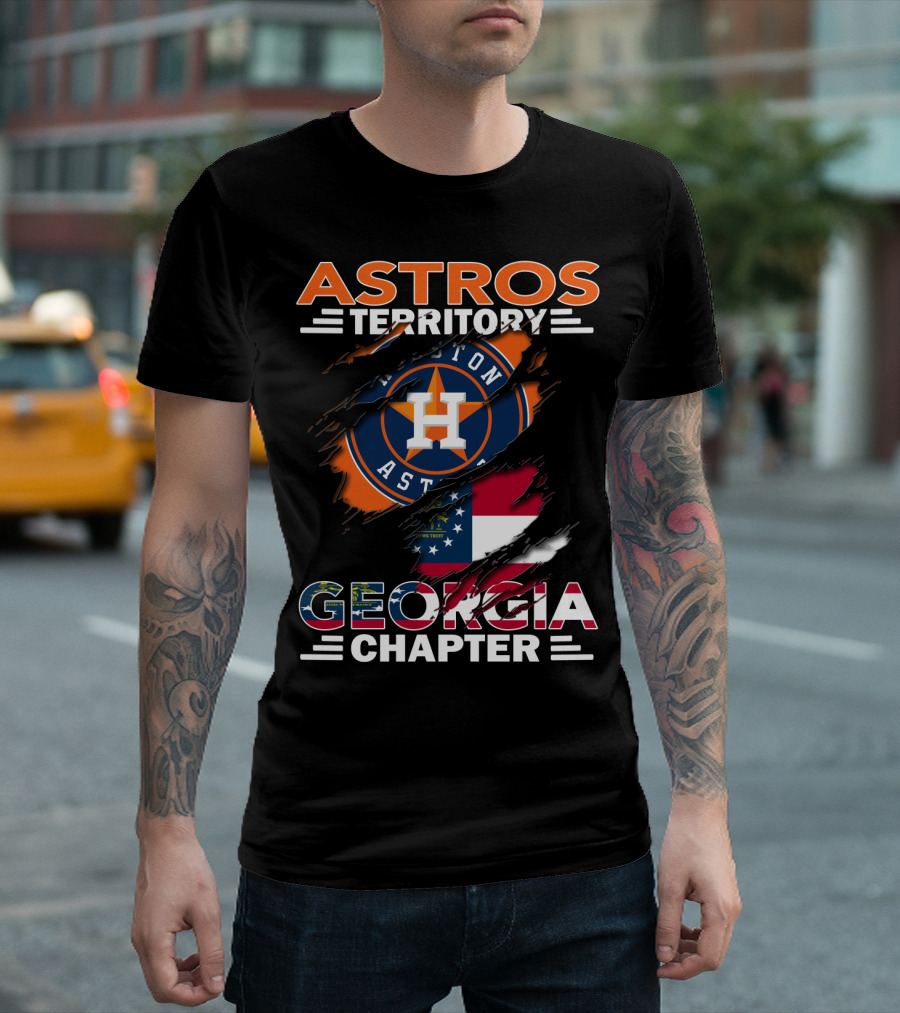 Astros Territory Georgia Chapter Houston Astros Georgia Flag T-Shirt