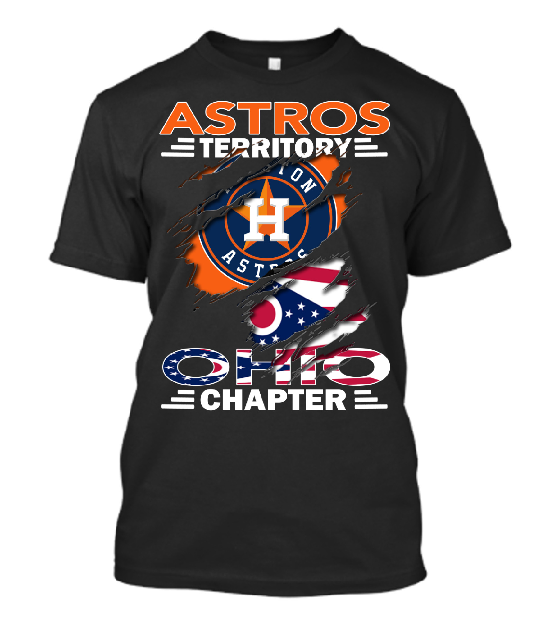 Astros Territory Ohio Chapter Houston Astros Ohio Flag T-Shirt